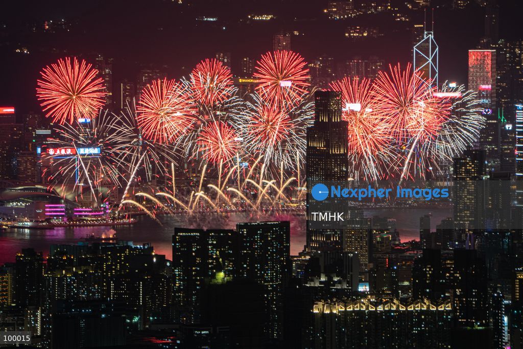 A panoramic general view captured from Kowloon Peak (Fei Ngo Shan) shows fireworks illuminating the night sky above Victoria Harbour during the 77th National Day celebration on October 1, 2026 in Hong Kong, overlooking the expansive cityscapes of the southern Kowloon Peninsula and the illuminated skyline of northern Hong Kong Island. (Photo by Kevin Li/TMHK via Nexpher Images)