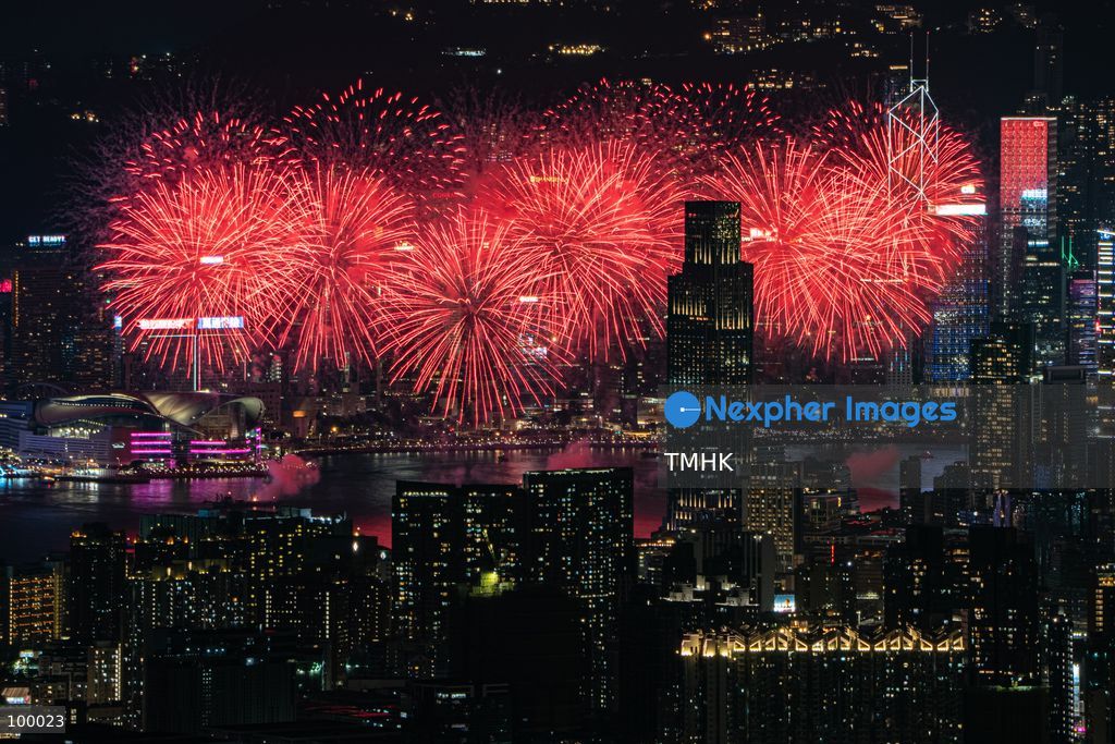 A panoramic general view captured from Kowloon Peak (Fei Ngo Shan) shows fireworks illuminating the night sky above Victoria Harbour during the 77th National Day celebration on October 1, 2026 in Hong Kong, overlooking the expansive cityscapes of the southern Kowloon Peninsula and the illuminated skyline of northern Hong Kong Island. (Photo by Kevin Li/TMHK via Nexpher Images)