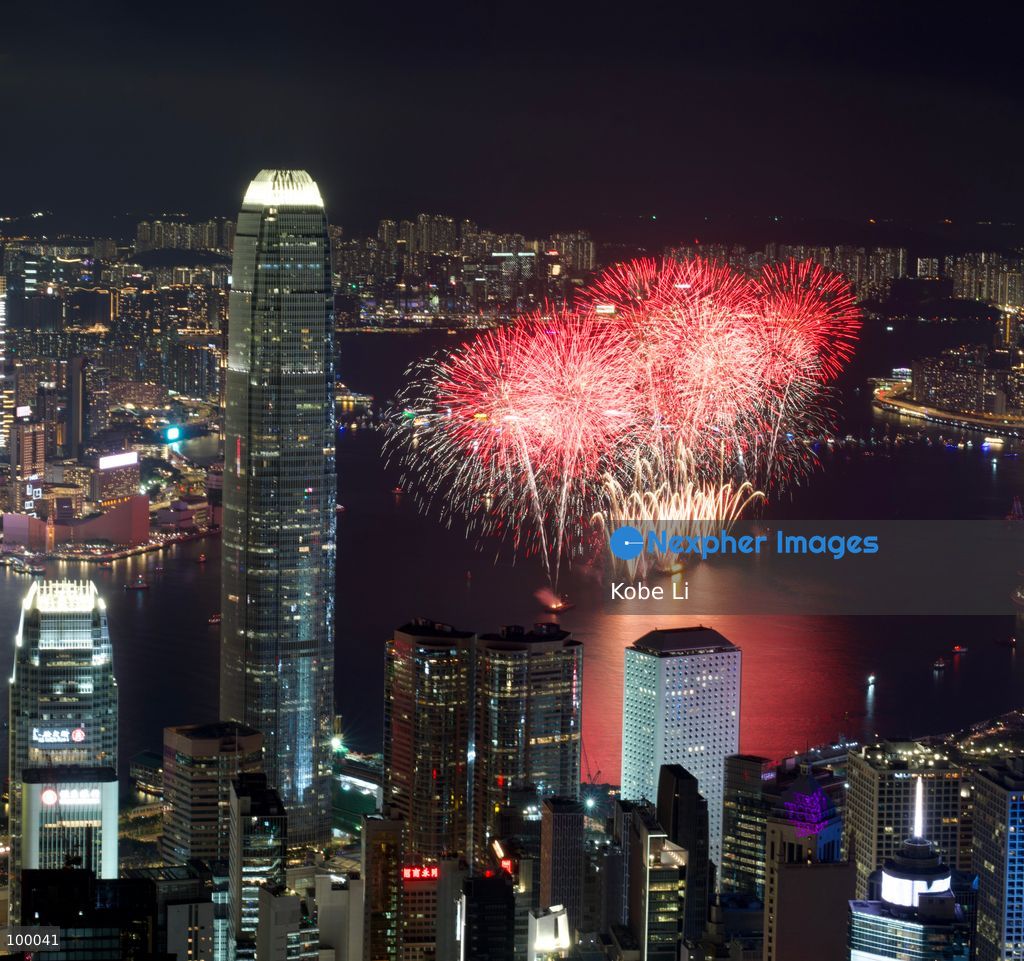 TOP PICS - Fireworks exploding over Victoria Harbor on October 1, 2026 in Hong Kong. Today is the China's National Day. (Photo by Kobe Li/Nexpher Images)