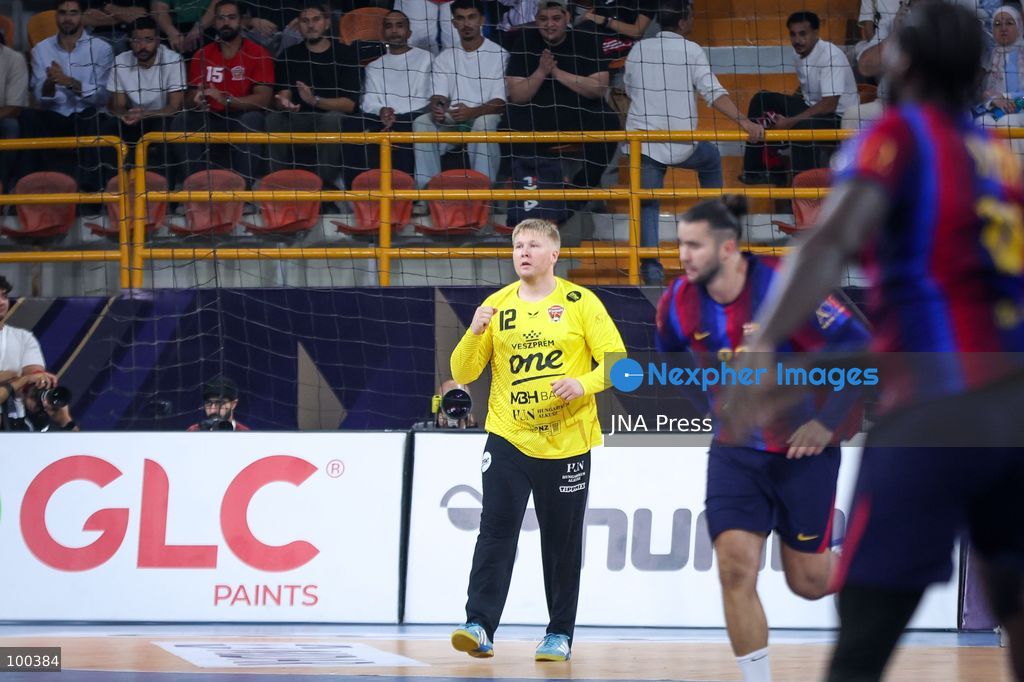 NEW ADMINISTRATIVE CAPITAL, EGYPT, OCTOBER 1, 2026: FC Barcelona and Veszprem HC compete in the final of the 19th IHF Men's Club World Championship at the New Administrative Capital Covered Hall. Veszprem defeated Barcelona 42–33 to claim their second title in the competition, after leading 22–16 at half-time. Photo by Ayman Aref / JNA Press. (Photo by Ayman Aref/JNA Press via Nexpher Images)