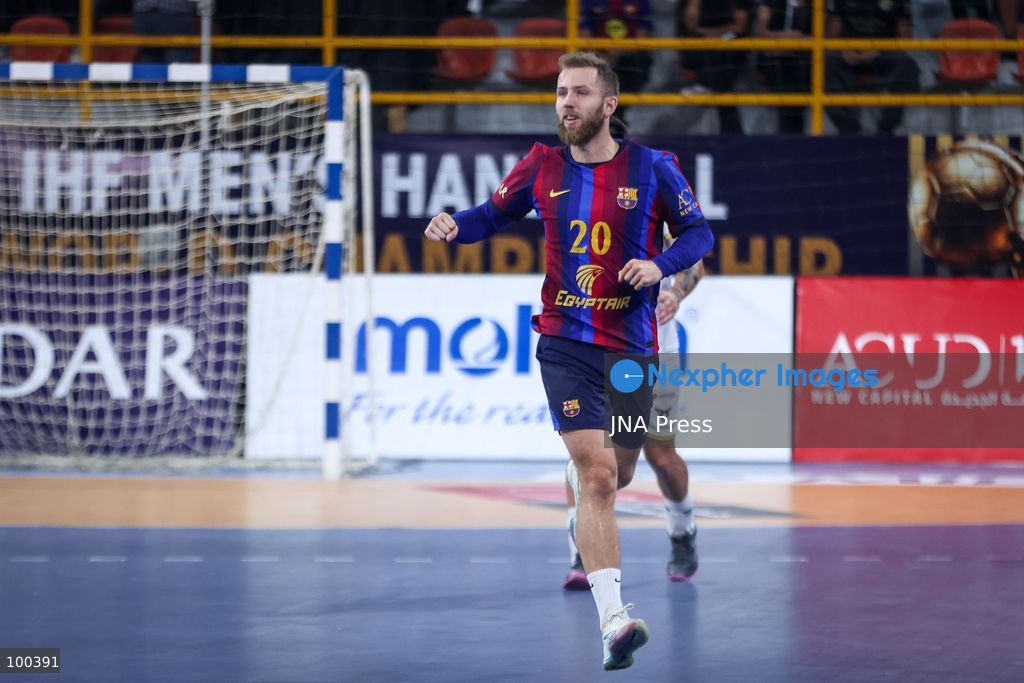 NEW ADMINISTRATIVE CAPITAL, EGYPT, OCTOBER 1, 2026: FC Barcelona and Veszprem HC compete in the final of the 19th IHF Men's Club World Championship at the New Administrative Capital Covered Hall. Veszprem defeated Barcelona 42–33 to claim their second title in the competition, after leading 22–16 at half-time. Photo by Ayman Aref / JNA Press. (Photo by Ayman Aref/JNA Press via Nexpher Images)