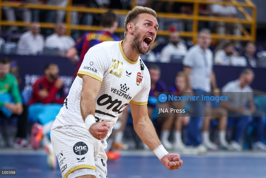 NEW ADMINISTRATIVE CAPITAL, EGYPT, OCTOBER 1, 2026: FC Barcelona and Veszprem HC compete in the final of the 19th IHF Men's Club World Championship at the New Administrative Capital Covered Hall. Veszprem defeated Barcelona 42–33 to claim their second title in the competition, after leading 22–16 at half-time. Photo by Ayman Aref / JNA Press. (Photo by Ayman Aref/JNA Press via Nexpher Images)