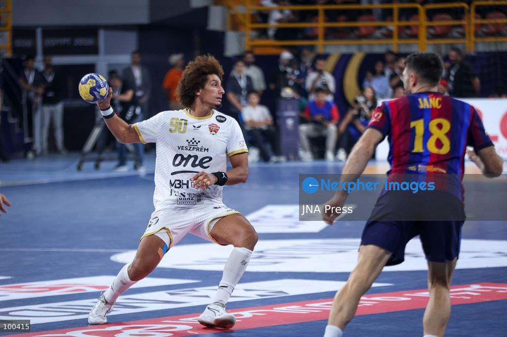NEW ADMINISTRATIVE CAPITAL, EGYPT, OCTOBER 1, 2026: FC Barcelona and Veszprem HC compete in the final of the 19th IHF Men's Club World Championship at the New Administrative Capital Covered Hall. Veszprem defeated Barcelona 42–33 to claim their second title in the competition, after leading 22–16 at half-time. Photo by Ayman Aref / JNA Press. (Photo by Ayman Aref/JNA Press via Nexpher Images)