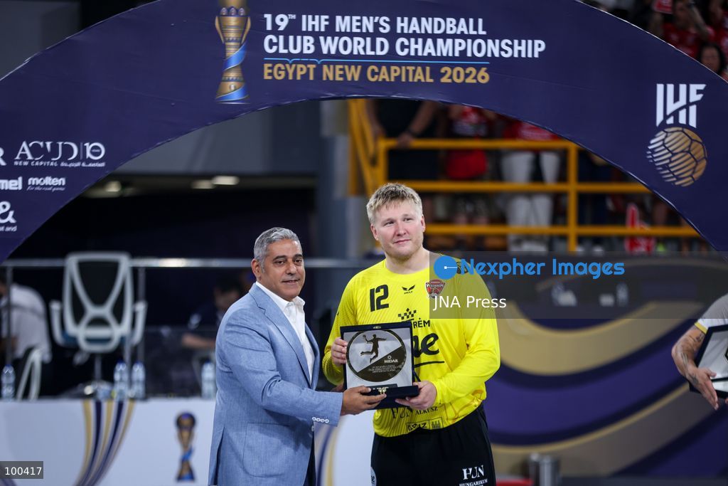 NEW ADMINISTRATIVE CAPITAL, EGYPT, OCTOBER 1, 2026: FC Barcelona and Veszprem HC compete in the final of the 19th IHF Men's Club World Championship at the New Administrative Capital Covered Hall. Veszprem defeated Barcelona 42–33 to claim their second title in the competition, after leading 22–16 at half-time. Photo by Ayman Aref / JNA Press. (Photo by Ayman Aref/JNA Press via Nexpher Images)