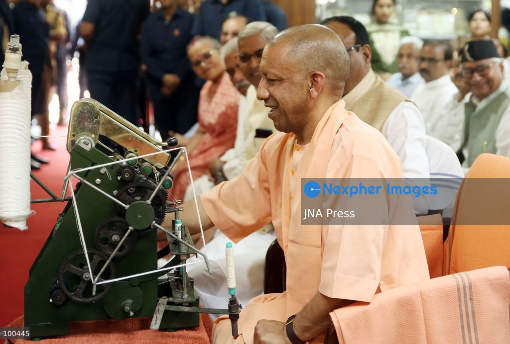 LUCKNOW, INDIA, OCTOBER 2, 2026: Uttar Pradesh Chief Minister Yogi Adityanath pays tribute to Mahatma Gandhi and former Indian Prime Minister Lal Bahadur Shastri on their birth anniversaries at Gandhi Ashram in Lucknow, India. Photo by Jitendra Prakash / JNA Press. (Photo by Jitendra Prakash/JNA Press via Nexpher Images)