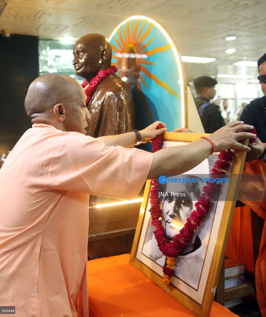 LUCKNOW, INDIA, OCTOBER 2, 2026: Uttar Pradesh Chief Minister Yogi Adityanath pays tribute to Mahatma Gandhi and former Indian Prime Minister Lal Bahadur Shastri on their birth anniversaries at Gandhi Ashram in Lucknow, India. Photo by Jitendra Prakash / JNA Press. (Photo by Jitendra Prakash/JNA Press via Nexpher Images)