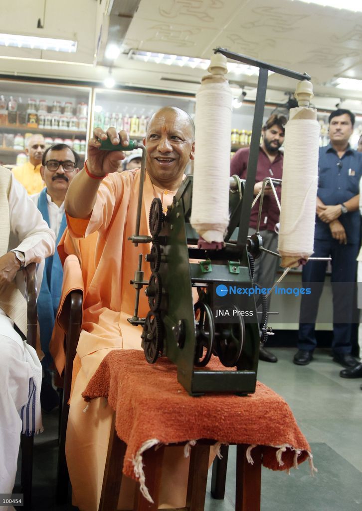 LUCKNOW, INDIA, OCTOBER 2, 2026: Uttar Pradesh Chief Minister Yogi Adityanath pays tribute to Mahatma Gandhi and former Indian Prime Minister Lal Bahadur Shastri on their birth anniversaries at Gandhi Ashram in Lucknow, India. Photo by Jitendra Prakash / JNA Press. (Photo by Jitendra Prakash/JNA Press via Nexpher Images)