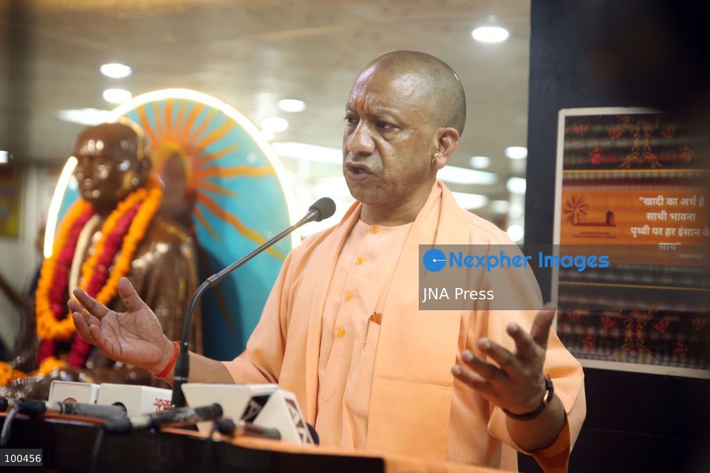 LUCKNOW, INDIA, OCTOBER 2, 2026: Uttar Pradesh Chief Minister Yogi Adityanath pays tribute to Mahatma Gandhi and former Indian Prime Minister Lal Bahadur Shastri on their birth anniversaries at Gandhi Ashram in Lucknow, India. Photo by Jitendra Prakash / JNA Press. (Photo by Jitendra Prakash/JNA Press via Nexpher Images)