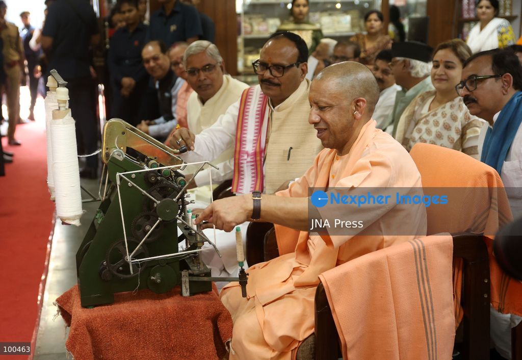LUCKNOW, INDIA, OCTOBER 2, 2026: Uttar Pradesh Chief Minister Yogi Adityanath pays tribute to Mahatma Gandhi and former Indian Prime Minister Lal Bahadur Shastri on their birth anniversaries at Gandhi Ashram in Lucknow, India. Photo by Jitendra Prakash / JNA Press. (Photo by Jitendra Prakash/JNA Press via Nexpher Images)