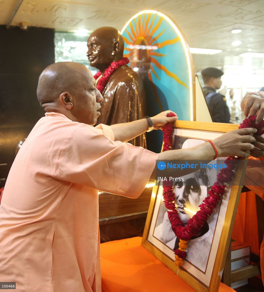 LUCKNOW, INDIA, OCTOBER 2, 2026: Uttar Pradesh Chief Minister Yogi Adityanath pays tribute to Mahatma Gandhi and former Indian Prime Minister Lal Bahadur Shastri on their birth anniversaries at Gandhi Ashram in Lucknow, India. Photo by Jitendra Prakash / JNA Press. (Photo by Jitendra Prakash/JNA Press via Nexpher Images)