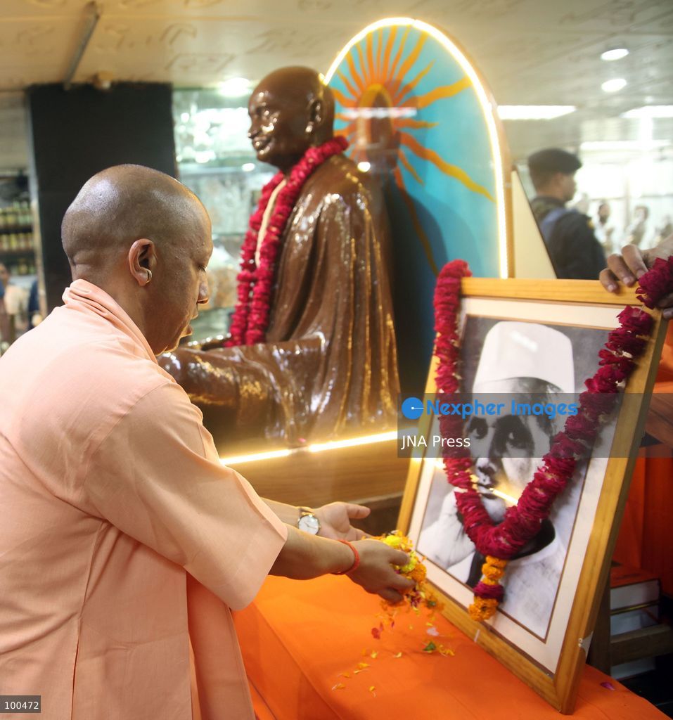 LUCKNOW, INDIA, OCTOBER 2, 2026: Uttar Pradesh Chief Minister Yogi Adityanath pays tribute to Mahatma Gandhi and former Indian Prime Minister Lal Bahadur Shastri on their birth anniversaries at Gandhi Ashram in Lucknow, India. Photo by Jitendra Prakash / JNA Press. (Photo by Jitendra Prakash/JNA Press via Nexpher Images)