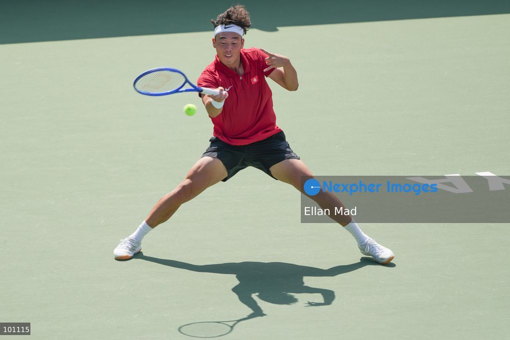Hong Kong Tennis player, Coleman Wong Chak-lam during the Men's Final at the 2026 Asian games on October 3, 2026 in Nagoya, Japan. (Photo by Ellan Mad/Nexpher Images)