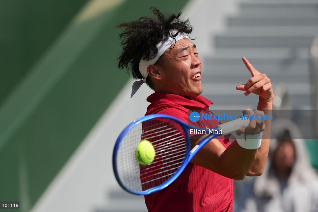 Hong Kong Tennis player, Coleman Wong Chak-lam during the Men's Final at the 2026 Asian games on October 3, 2026 in Nagoya, Japan. (Photo by Ellan Mad/Nexpher Images)