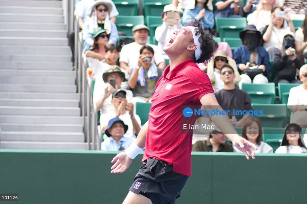 Hong Kong Tennis player, Coleman Wong Chak-lam during the Men's Final at the 2026 Asian games on October 3, 2026 in Nagoya, Japan. (Photo by Ellan Mad/Nexpher Images)
