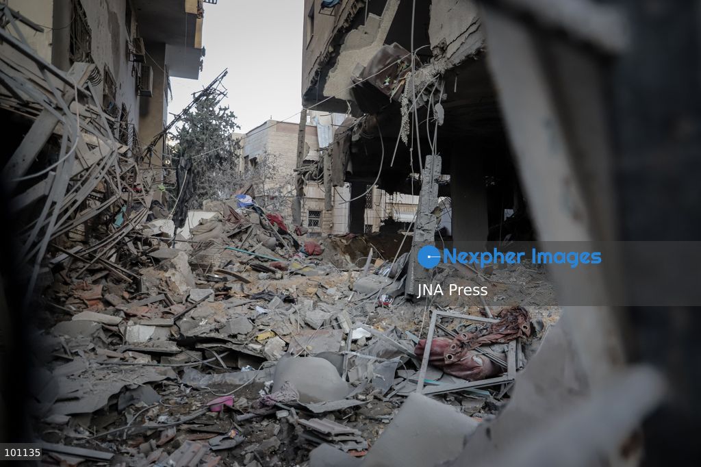GAZA CITY, GAZA STRIP, OCTOBER 3, 2026: Palestinians and rescue workers search through the rubble following an Israeli airstrike on a residential building in the Rimal neighborhood of western Gaza City early Saturday. At least five Palestinians were killed and others wounded in the strike, according to Gaza health and civil defense officials. Rescue crews continued searching the damaged building for missing people following the attack. There was no immediate comment from the Israeli military. Photo by Mohammed M. Skaik / JNA Press (Photo by Mohammed M Skaik/JNA Press via Nexpher Images)