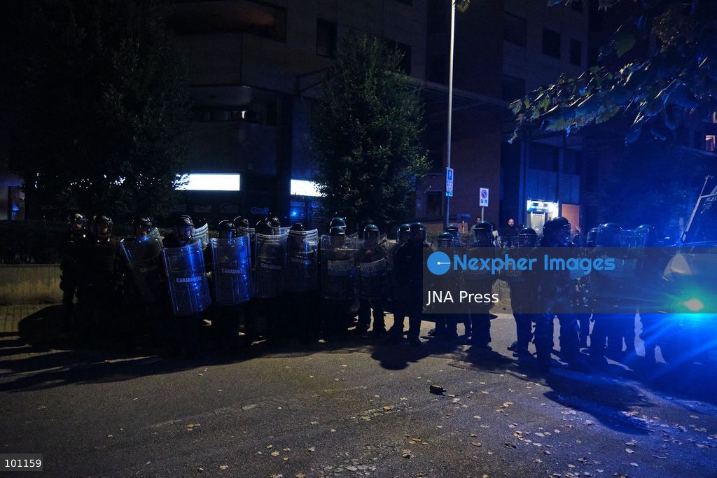 BOLOGNA, ITALY, OCTOBER 2, 2026: Hundreds of demonstrators march through Bologna during a protest against what organizers describe as state and police violence, one year after clashes during a pro-Palestinian demonstration on Viale Masini. Lince, an activist who suffered permanent damage to one eye after being struck by a tear gas canister during the October 2, 2025 demonstration, addressed participants before the march proceeded toward the site where she was injured. The demonstration was organized by the Lince campaign and Giovani Palestinesi. Photo by Lorenzo Paini / JNA Press. (Photo by Lorenzo Pasini/JNA Press via Nexpher Images)