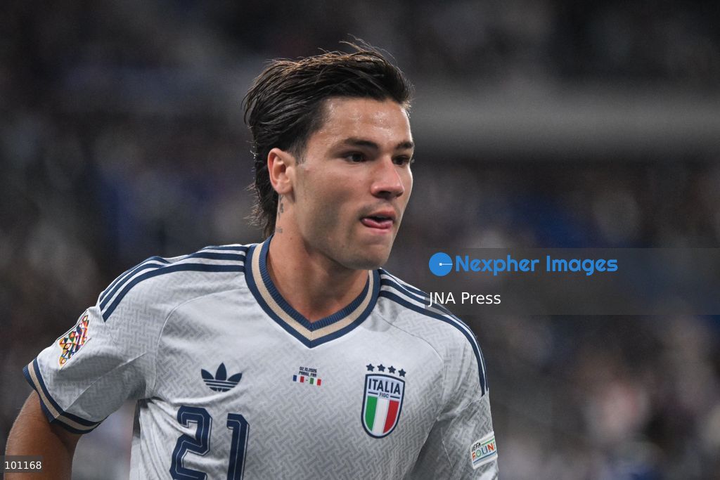 PARIS, FRANCE - OCTOBER 2, 2026: Italy’s forward Antonio Vergara looks on during the Nations League football match between France and Italy at the Stade de France stadium in Saint Denis near Paris on October 2, 2026. Photo by Firas Abdullah / JNA Press (Photo by Firas Abdullah/JNA Press via Nexpher Images)