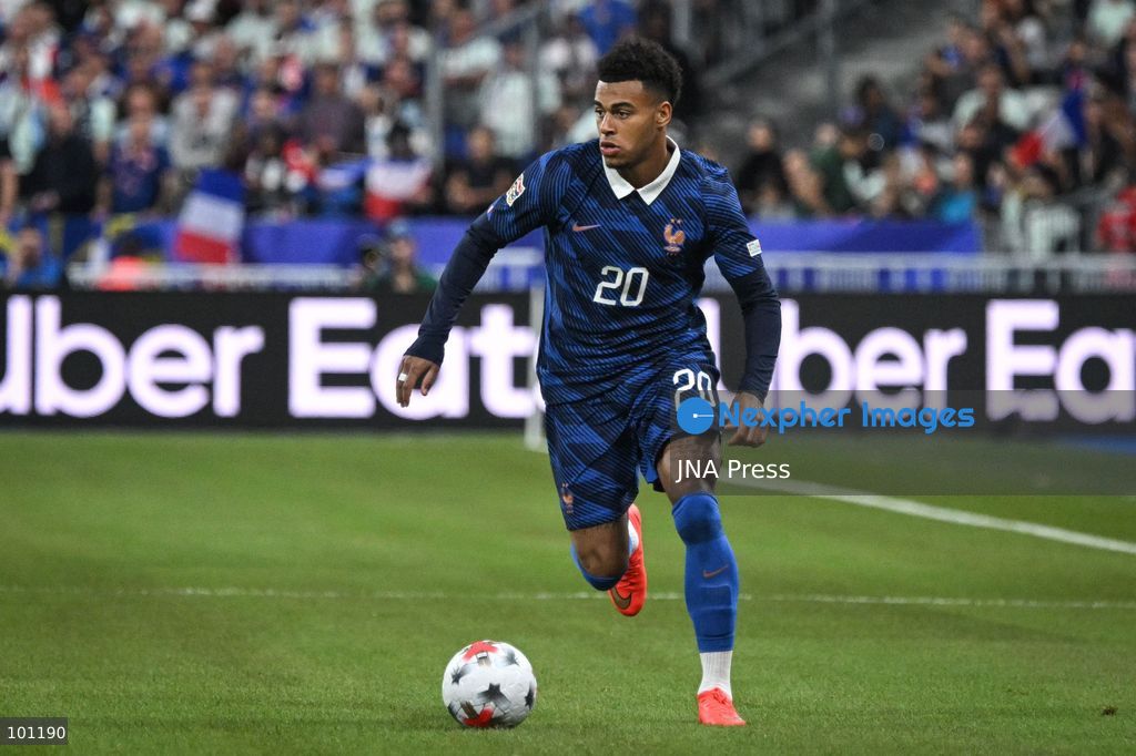 PARIS, FRANCE - OCTOBER 2, 2026: French forward Desire Doue controls the ball during the Nations League football match between France and Italy at the Stade de France stadium in Saint Denis near Paris on October 2, 2026. Photo by Firas Abdullah / JNA Press (Photo by Firas Abdullah/JNA Press via Nexpher Images)