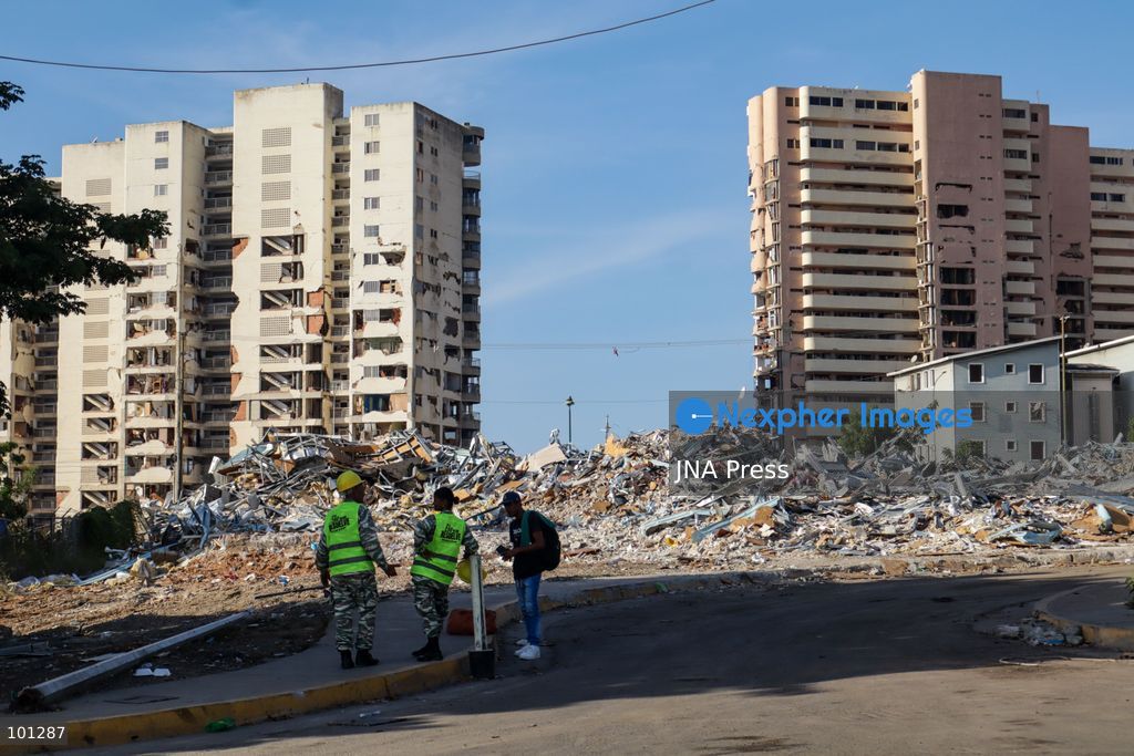 LA GUAIRA, VENEZUELA, OCTOBER 3, 2026: Debris, twisted metal and damaged structures remain in parts of La Guaira 100 days after the June 24 earthquake devastated communities along Venezuela's Caribbean coast. While major roads in areas including Los Corales, Caraballeda and Caribe have been cleared, extensive debris and damaged infrastructure remain in some residential areas, including the heavily affected Hugo Chavez housing complex. The scenes highlight the continuing recovery and reconstruction challenges three months after the disaster. Photo by Mario Flores/ JNA Press. (Photo by Mario Flores/JNA Press via Nexpher Images)