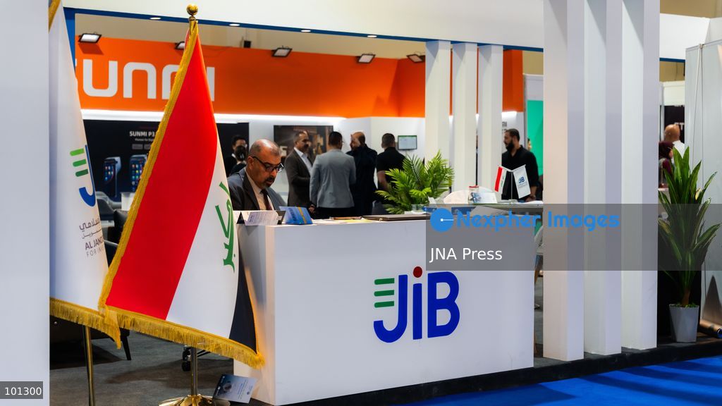 BAGHDAD, IRAQ, OCTOBER 1, 2026: Visitors and industry professionals attend ITEX Iraq 2026 in Baghdad, where local and international companies showcase products, services and technological solutions across the technology and communications sectors. The event features exhibitions, presentations and professional discussions, providing a platform for companies and industry representatives to network and explore developments in Iraq's technology and digital business sectors. Photo by Moqtada Mahdi / JNA Press. (Photo by Moqtada Mahdi Jassem/JNA Press via Nexpher Images)