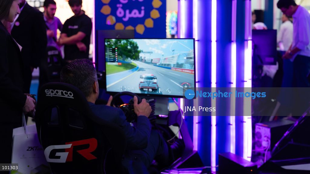BAGHDAD, IRAQ, OCTOBER 1, 2026: Visitors and industry professionals attend ITEX Iraq 2026 in Baghdad, where local and international companies showcase products, services and technological solutions across the technology and communications sectors. The event features exhibitions, presentations and professional discussions, providing a platform for companies and industry representatives to network and explore developments in Iraq's technology and digital business sectors. Photo by Moqtada Mahdi / JNA Press. (Photo by Moqtada Mahdi Jassem/JNA Press via Nexpher Images)