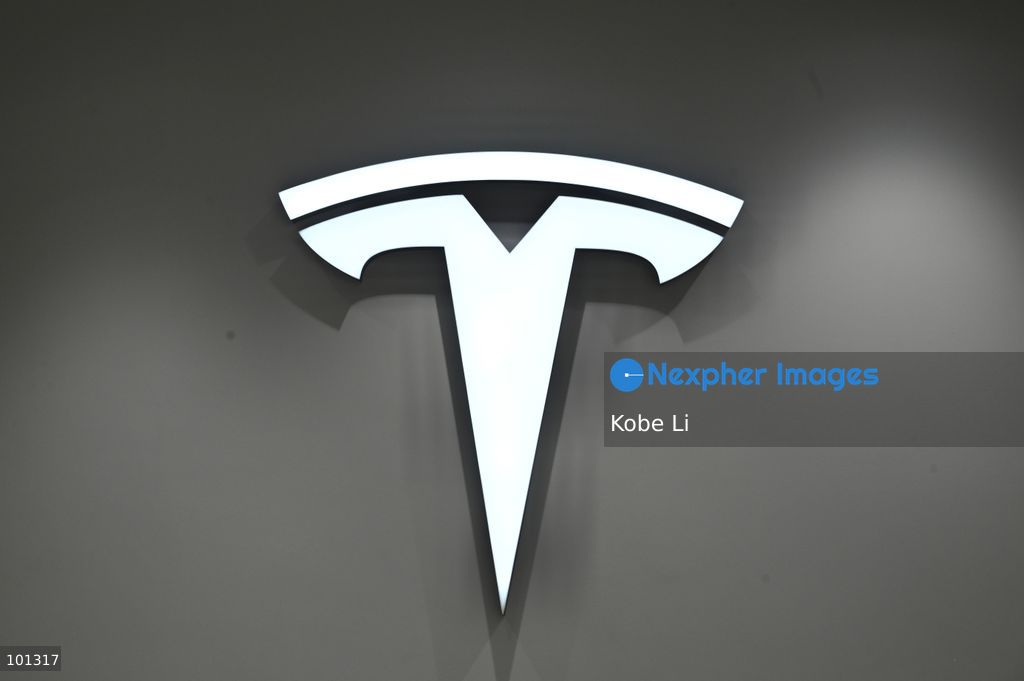 A general view showing a Tesla logo displayed at a shop on October 3, 2026 in Shenzhen, China. (Photo by Kobe Li/Nexpher Images)