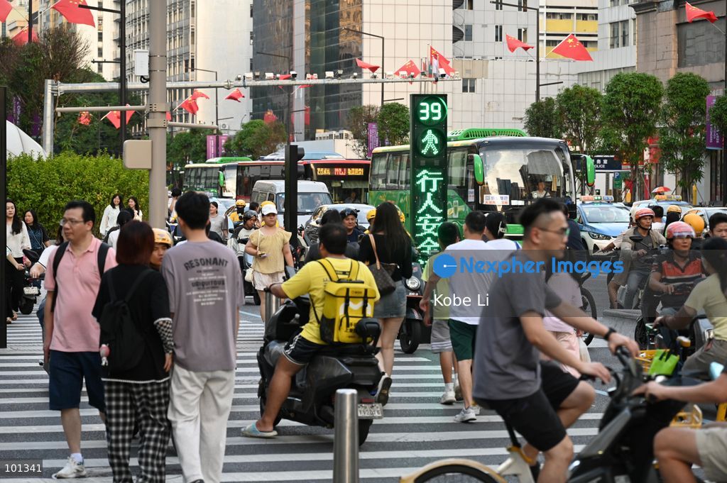 People crossing the road on October 3, 2026 in Shenzhen, China. (Photo by Kobe Li/Nexpher Images)