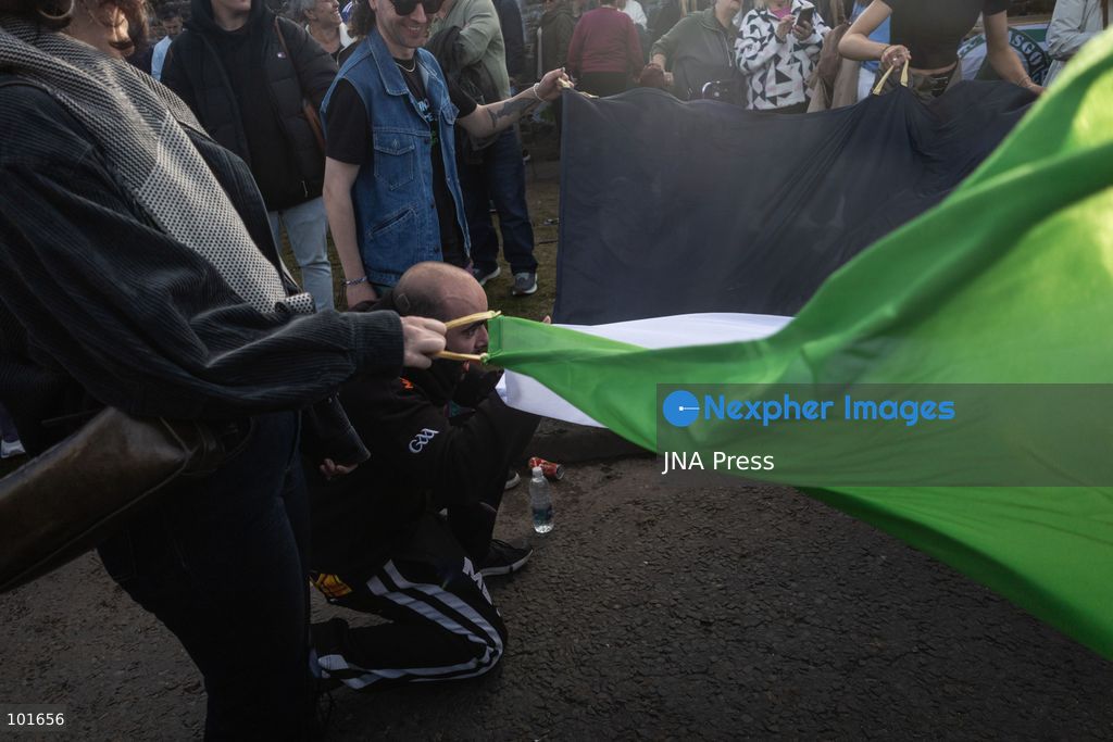 PORTADOWN, NORTHERN IRELAND, OCTOBER 3, 2026: Thousands of people gather near Garvaghy Road in Portadown during a solidarity rally on the seventh day of protests against an Orange Order parade through the area. Participants travelled from across Ireland to support the local community amid the continuing dispute over the proposed parade route. Organizers estimated that around 10,000 people attended the rally. Photo by Nadia Caimi / JNA Press. (Photo by Nadia Caimi/JNA Press via Nexpher Images)