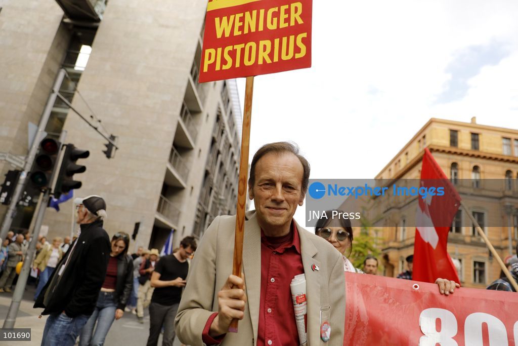 BERLIN, GERMANY, OCTOBER 3, 2026: Thousands of people march through central Berlin during a peace demonstration against military rearmament, compulsory military service and war on German Unity Day. Protesters gathered near the Brandenburg Gate before marching through the city, with trade unions, peace movements, political groups and a pro-Palestinian bloc taking part. Berlin police estimated attendance at around 5,800, while organizers put the number at more than 20,000. Police detained at least two protesters during the demonstration. Photo by Alessia Cocca / JNA Press (Photo by Alessia Cocca/JNA Press via Nexpher Images)