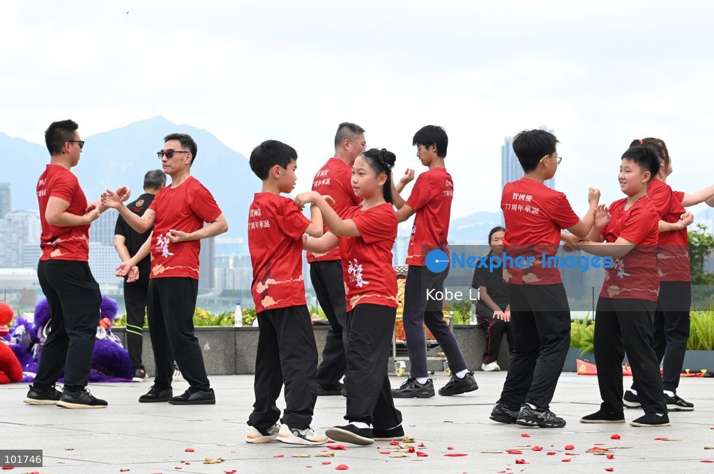 People demonstrating Wing Chun Kung Fu at an event on October 4, 2026 in Hong Kong. (Photo by Kobe Li/Nexpher Images)