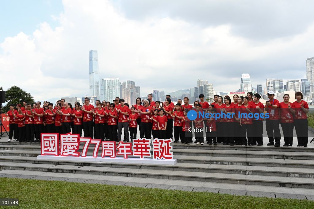 People posing photo during demonstrating Wing Chun Kung Fu at an event on October 4, 2026 in Hong Kong. (Photo by Kobe Li/Nexpher Images)
