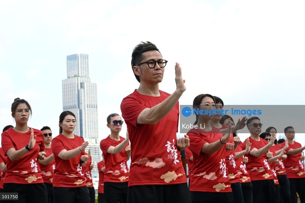 People demonstrating Wing Chun Kung Fu at an event on October 4, 2026 in Hong Kong. (Photo by Kobe Li/Nexpher Images)