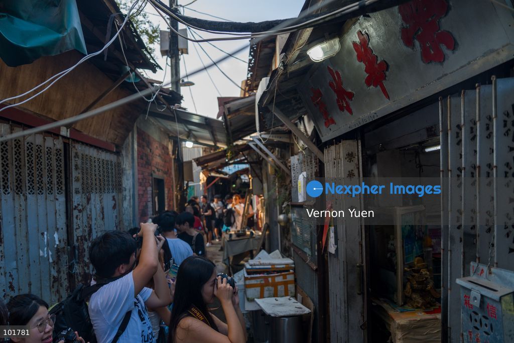 People lining up outside Wing Wah Cafe at Cha Kwo Ling Village on October 4, 2026 in Hong Kong. Two traditional “Bing Sutt” style restaurants at Cha Kwo Ling Village will shut down after today. (Photo by Vernon Yuen/Nexpher Images)