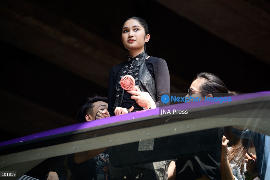 BANGKOK, THAILAND, OCTOBER 4, 2026: Thai singer and guitarist Nene Royal takes part in a victory parade through central Bangkok following her win on Season 21 of America's Got Talent. The 16-year-old, who became the first Thai contestant to win the competition, was welcomed by fans during the "Welcome NENE ROYAL: Win The World for Thailand" celebration organized by Siam Piwat and private-sector partners. The parade began at Siam Paragon and travelled through central Bangkok before returning to the shopping complex for a welcome event. Photo by Watsawat Koktabtim / JNA Press (Photo by Watsawat Koktabtim/JNA Press via Nexpher Images)