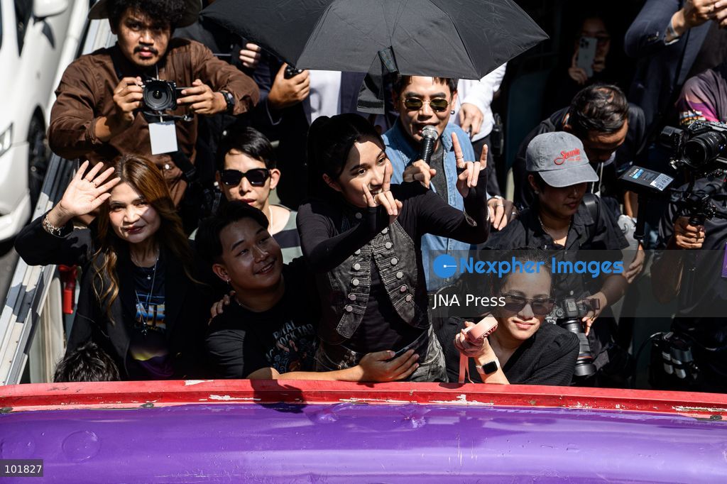 BANGKOK, THAILAND, OCTOBER 4, 2026: Thai singer and guitarist Nene Royal takes part in a victory parade through central Bangkok following her win on Season 21 of America's Got Talent. The 16-year-old, who became the first Thai contestant to win the competition, was welcomed by fans during the "Welcome NENE ROYAL: Win The World for Thailand" celebration organized by Siam Piwat and private-sector partners. The parade began at Siam Paragon and travelled through central Bangkok before returning to the shopping complex for a welcome event. Photo by Watsawat Koktabtim / JNA Press (Photo by Watsawat Koktabtim/JNA Press via Nexpher Images)