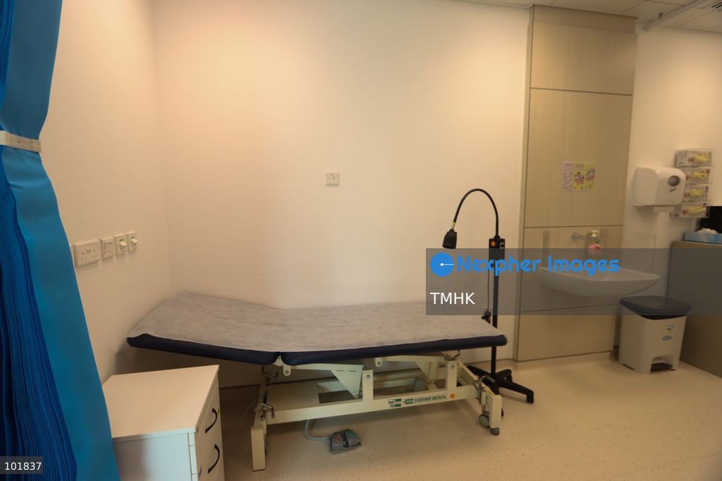 A general view shows the newly fitted outpatient clinic registration counters and patient waiting areas inside the Specialist Outpatient and Oncology Block at Kai Tak Hospital on October 4, 2026 in Hong Kong, ready to welcome its first batch of registered patients tomorrow. (Photo by Gordon Choi/TMHK via Nexpher Images)