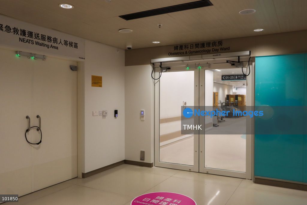 A general view shows the newly fitted outpatient clinic registration counters and patient waiting areas inside the Specialist Outpatient and Oncology Block at Kai Tak Hospital on October 4, 2026 in Hong Kong, ready to welcome its first batch of registered patients tomorrow. (Photo by Gordon Choi/TMHK via Nexpher Images)