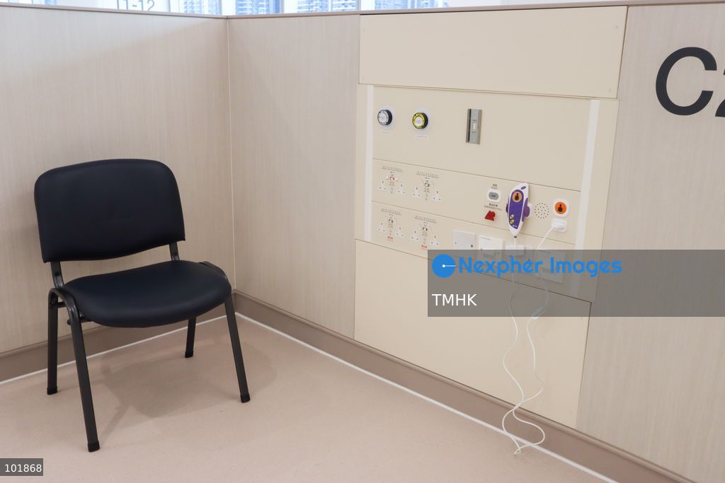A general view shows the newly fitted outpatient clinic registration counters and patient waiting areas inside the Specialist Outpatient and Oncology Block at Kai Tak Hospital on October 4, 2026 in Hong Kong, ready to welcome its first batch of registered patients tomorrow. (Photo by Gordon Choi/TMHK via Nexpher Images)