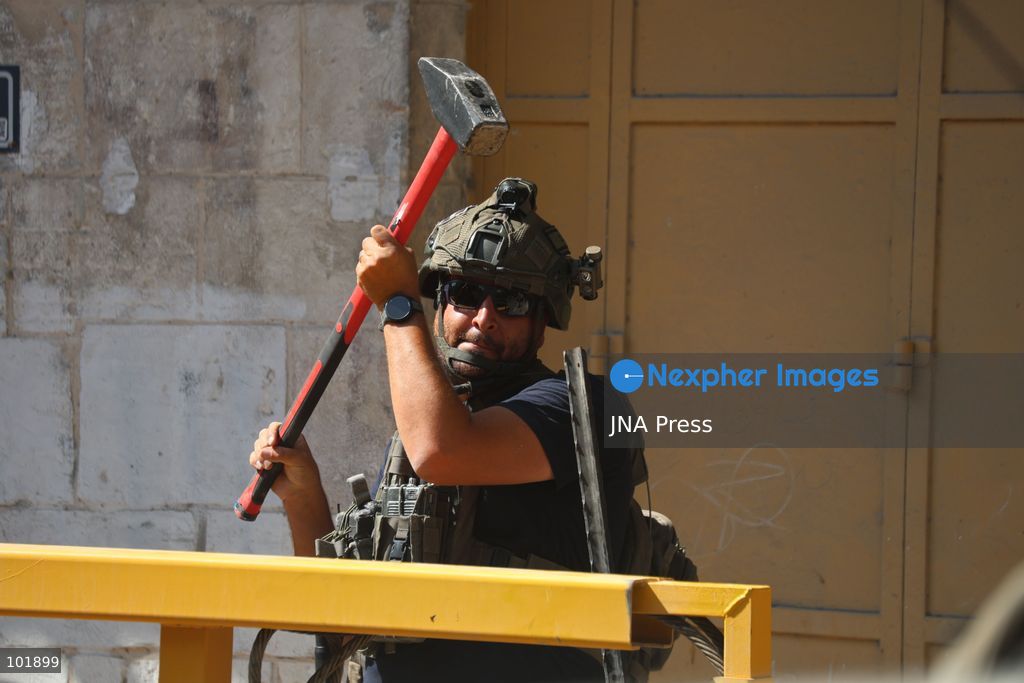 HEBRON, OCCUPIED WEST BANK, OCTOBER 4, 2026: Newly installed Israeli military gates are seen near entrances to Hebron's Old City as Israeli forces impose additional movement restrictions in the area. One of the new iron gates was installed in the Al-Zahid area, a key route connecting neighborhoods of the Old City and providing access toward the Ibrahimi Mosque. Local shop owner Badr al-Tamimi said the restrictions were affecting access to more than 1,000 commercial shops and over 500 homes in the area. Photo by Mosab Shawer / JNA Press. (Photo by Mosab shawer/JNA Press via Nexpher Images)