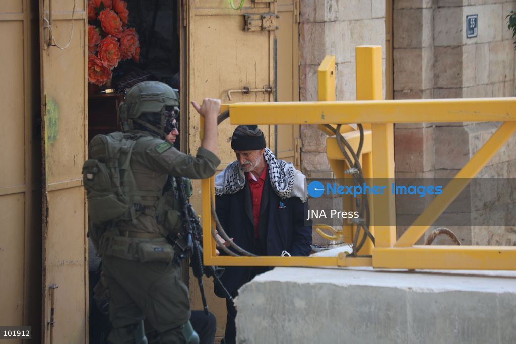 HEBRON, OCCUPIED WEST BANK, OCTOBER 4, 2026: Newly installed Israeli military gates are seen near entrances to Hebron's Old City as Israeli forces impose additional movement restrictions in the area. One of the new iron gates was installed in the Al-Zahid area, a key route connecting neighborhoods of the Old City and providing access toward the Ibrahimi Mosque. Local shop owner Badr al-Tamimi said the restrictions were affecting access to more than 1,000 commercial shops and over 500 homes in the area. Photo by Mosab Shawer / JNA Press. (Photo by Mosab shawer/JNA Press via Nexpher Images)