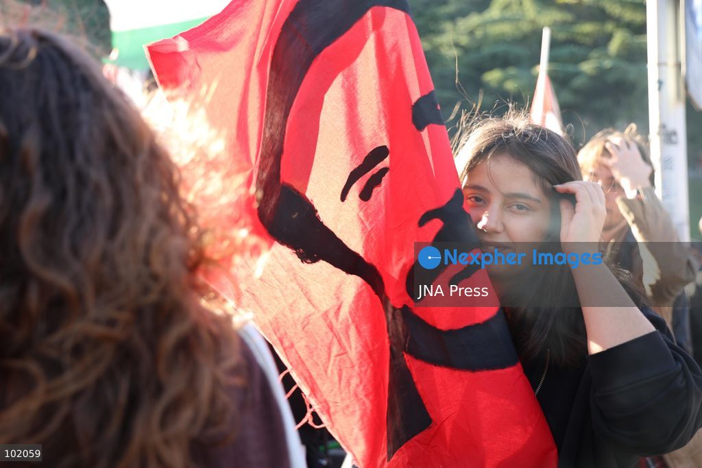 ISTANBUL, TURKIYE, OCTOBER 4, 2026: Hundreds of demonstrators gather outside the Ataturk Cultural Center in Taksim before marching toward Dolmabahce during a protest organized by the Palestine Action Committee marking three years since the start of the Gaza war. Participants carried Palestinian flags and called for a full embargo on Israel and an end to commercial and diplomatic ties. The march concluded with a statement by organizers in Dolmabahce. Photo by Ozlem Karayucel / JNA Press. (Photo by Ãzlem Karayücel/JNA Press via Nexpher Images)