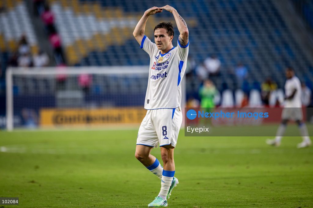 Agustin Palavecino #8 of Cruz Azul celebrating after scoring a goal during the friendly football match between Los Angeles Galaxy and Cruz Azul at Dignity Health Sport Park. on October 4, 2026 in Carson, California. (Photo by Arturo Cordero/ Eyepix Group) (Photo by Arturo Cordero/ Eyepix Group/Eyepix via Nexpher Images)