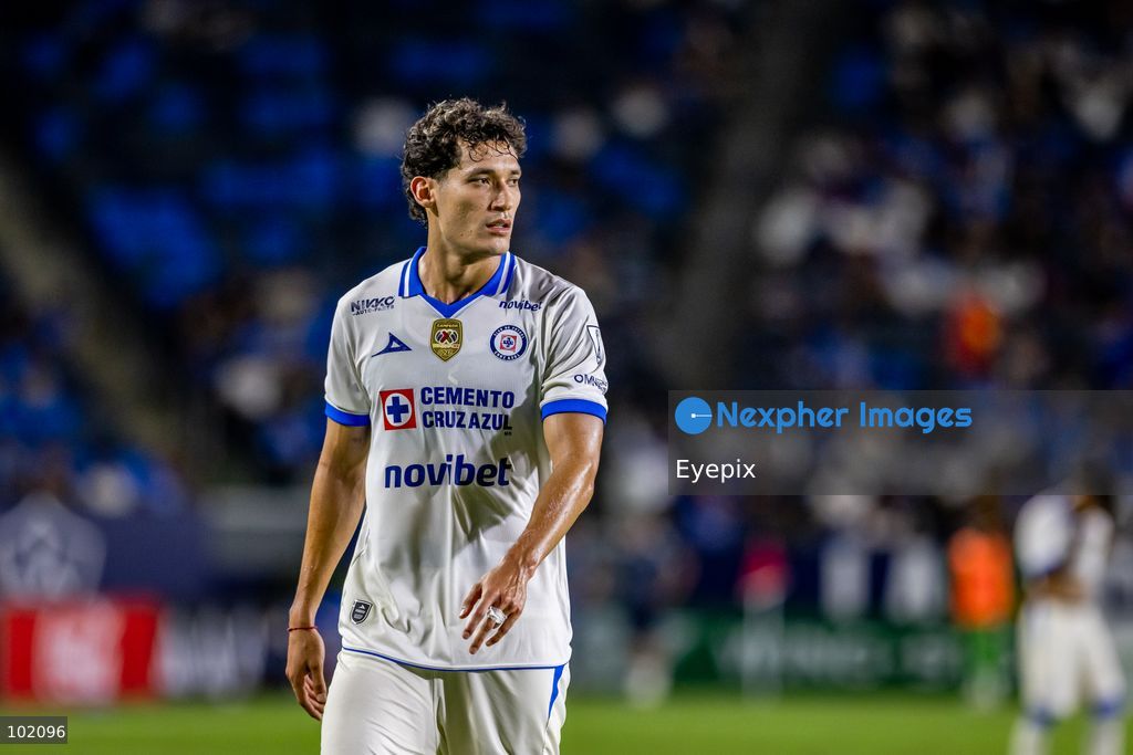 Jesus Orozco Chiquete #5 of Cruz Azul looks on during the friendly football match between Los Angeles Galaxy and Cruz Azul at Dignity Health Sport Park. on October 4, 2026 in Carson, California. (Photo by Arturo Cordero/ Eyepix Group) (Photo by Arturo Cordero/ Eyepix Group/Eyepix via Nexpher Images)