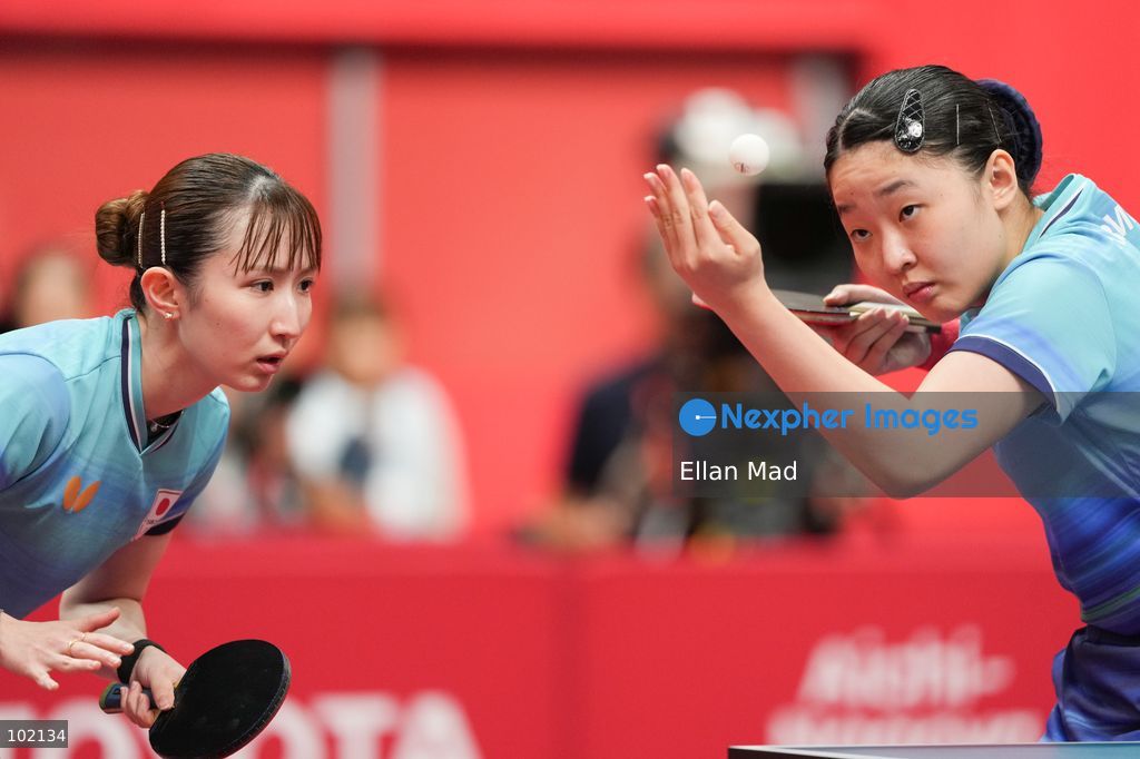 TOP PICS - Miwa Harimoto and Hina Hayata of Japan during Women's Doubles Semi-finals, Table Tennis at the 2026 Asian Games on September 28, 2026 in Japan. (Photo by Ellan Mad/Nexpher Images)
