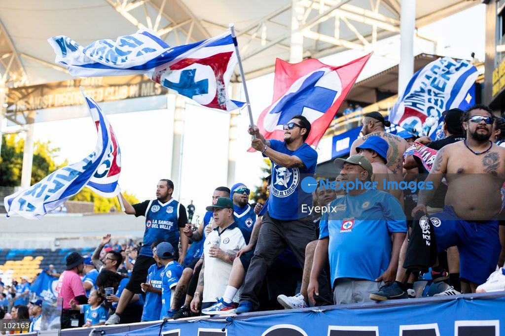 Fans of Cruz Azul support their team during the friendly football match  between Los Angeles Galaxy and Cruz Azul at Dignity Health Sport Park. on October 4, 2026 in Carson, California. (Photo by Arturo Cordero/ Eyepix Group) (Photo by Arturo Cordero/ Eyepix Group/Eyepix via Nexpher Images)