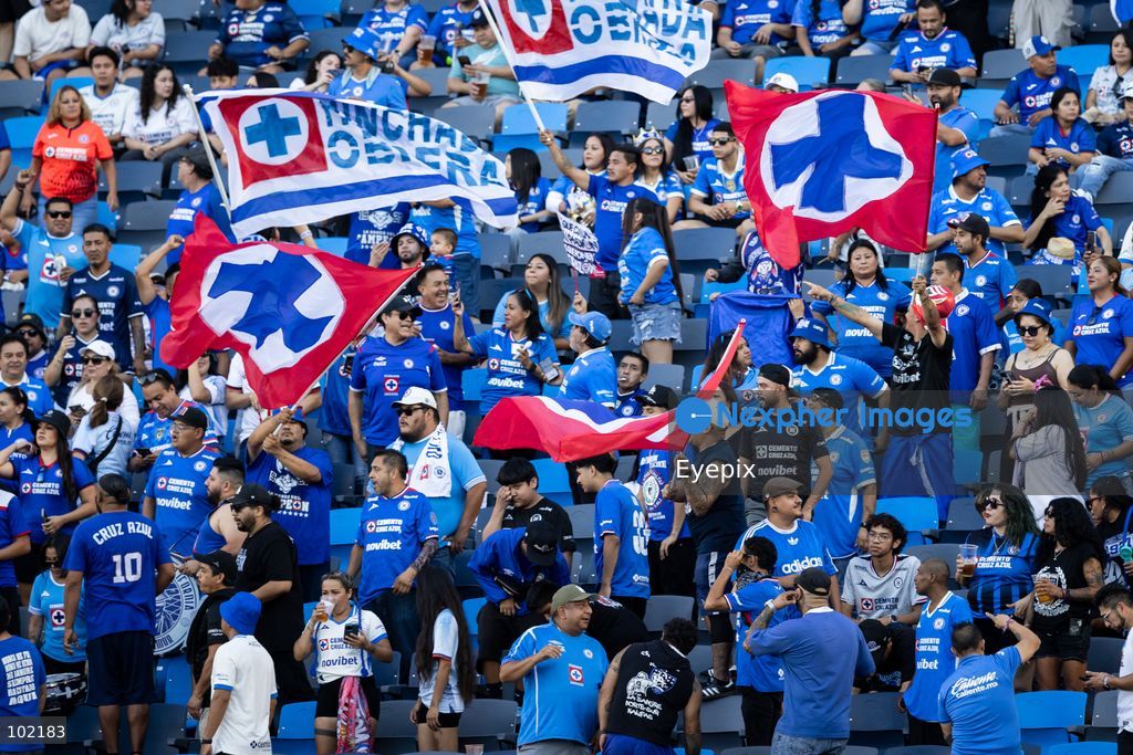 Fans of Cruz Azul support their team during the friendly football match between Los Angeles Galaxy and Cruz Azul at Dignity Health Sport Park. on October 4, 2026 in Carson, California. (Photo by Arturo Cordero/ Eyepix Group) (Photo by Arturo Cordero/ Eyepix Group/Eyepix via Nexpher Images)