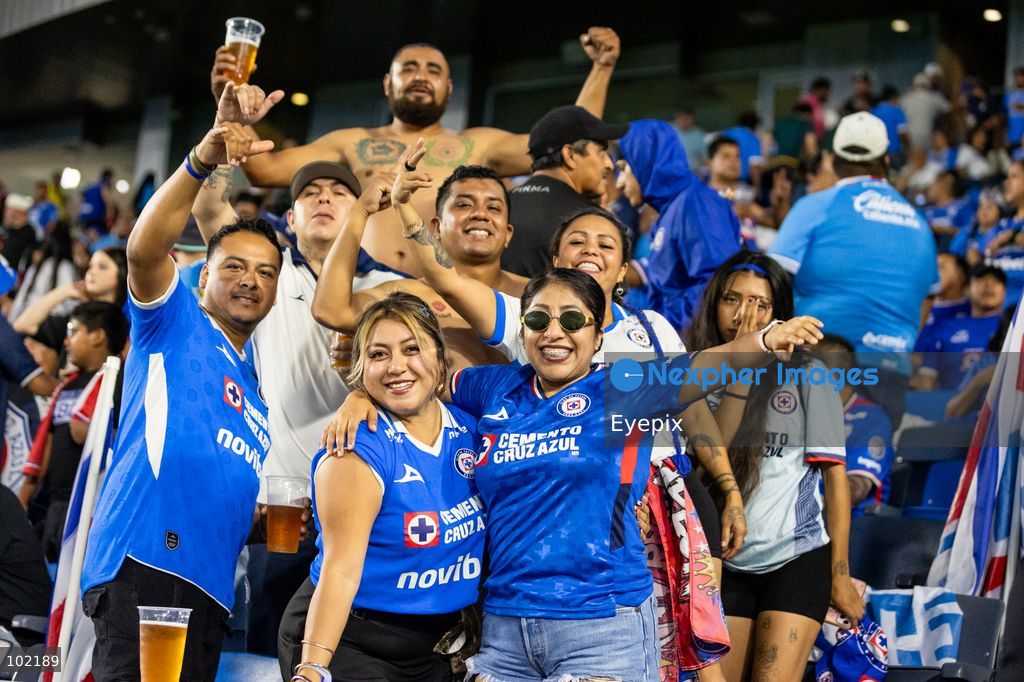 Fans of Cruz Azul support their team during the friendly football match  between Los Angeles Galaxy and Cruz Azul at Dignity Health Sport Park. on October 4, 2026 in Carson, California. (Photo by Arturo Cordero/ Eyepix Group) (Photo by Arturo Cordero/ Eyepix Group/Eyepix via Nexpher Images)