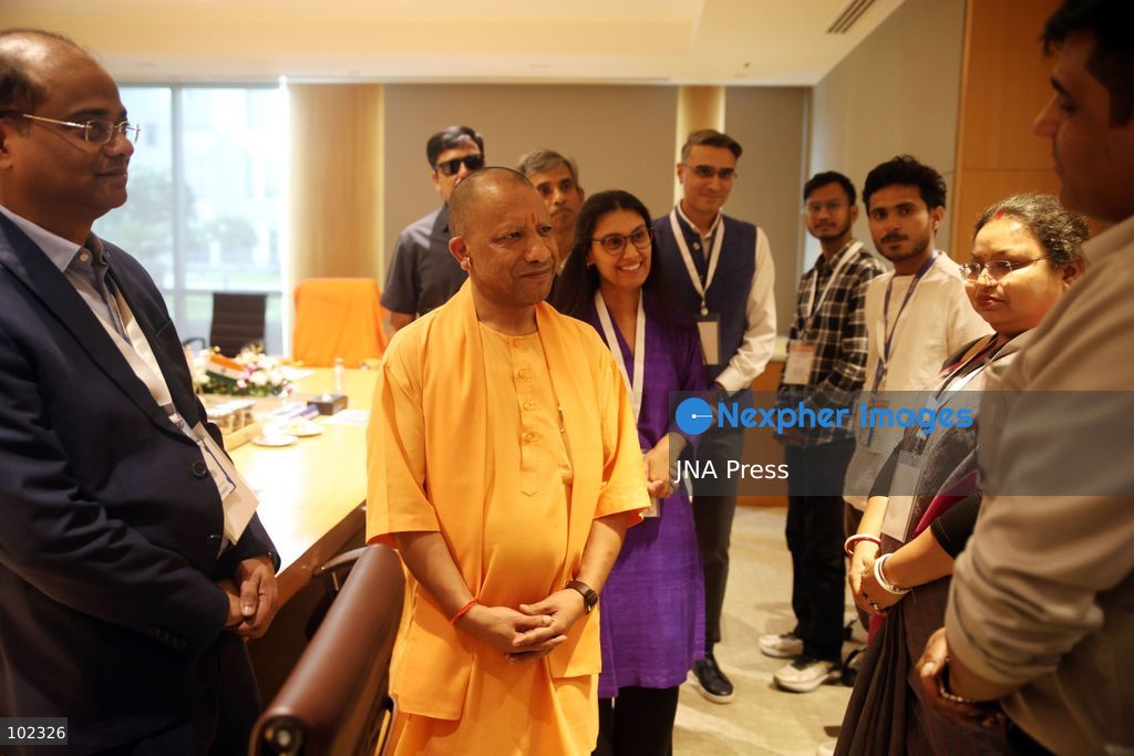 LUCKNOW, INDIA, OCTOBER 6, 2026: Uttar Pradesh Chief Minister Yogi Adityanath attends an event marking the 10th anniversary of HCLTech's operations at HCL IT City in Lucknow. During the event, HCL Group announced a planned investment of 5 billion rupees to expand the IT City, while HCLTech announced an initiative to train 1,000 students in Uttar Pradesh in artificial intelligence and related technologies. Photo by Jitendra Prakash / JNA Press. (Photo by Jitendra Prakash/JNA Press via Nexpher Images)
