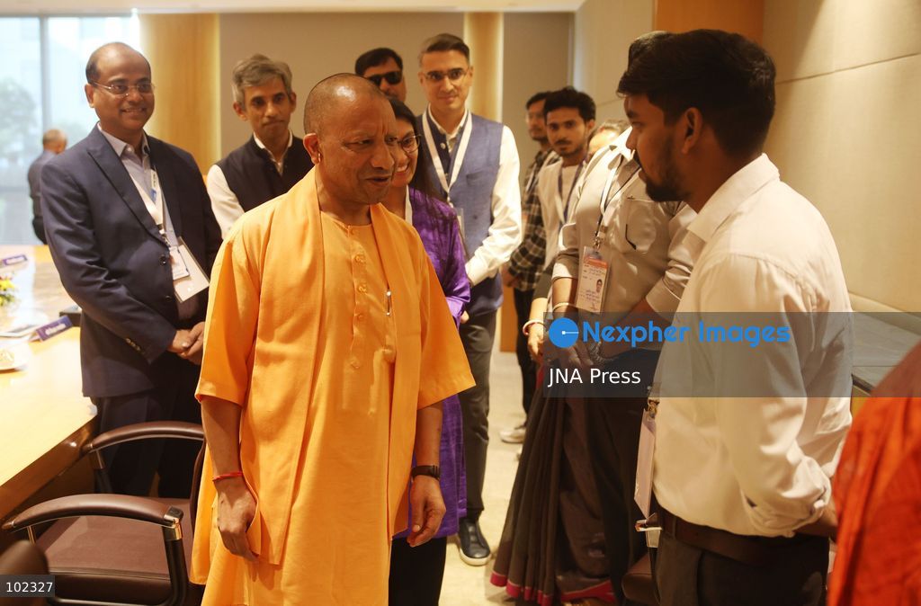 LUCKNOW, INDIA, OCTOBER 6, 2026: Uttar Pradesh Chief Minister Yogi Adityanath attends an event marking the 10th anniversary of HCLTech's operations at HCL IT City in Lucknow. During the event, HCL Group announced a planned investment of 5 billion rupees to expand the IT City, while HCLTech announced an initiative to train 1,000 students in Uttar Pradesh in artificial intelligence and related technologies. Photo by Jitendra Prakash / JNA Press. (Photo by Jitendra Prakash/JNA Press via Nexpher Images)