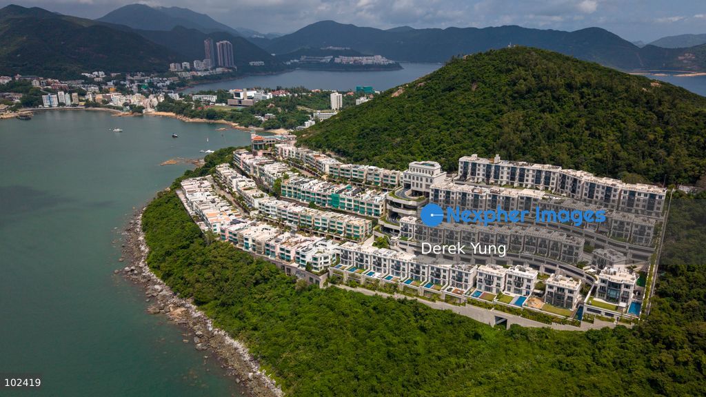 An aerial photograph showing residential building at ONE STANLEY on October 4, 2026 in Hong Kong. ONE STANLEY is a low-density luxury residential project developed by K&K Property Holdings Limited, local media reported that it is recently suspected of improper steel reinforcement works at a house. (Photo by Derek Yung/Nexpher Images)